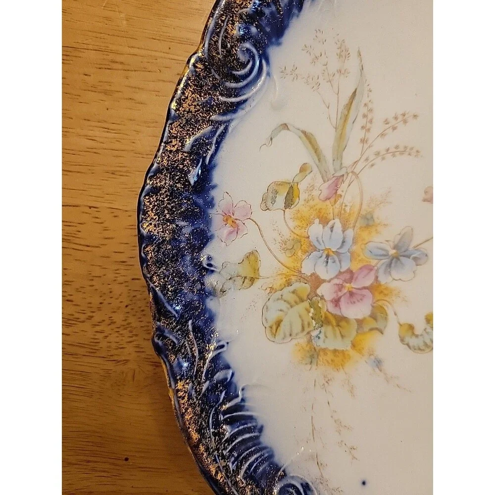 Porcelain 9in plate look/quality of R.S. Prussia Or other fine German Ware